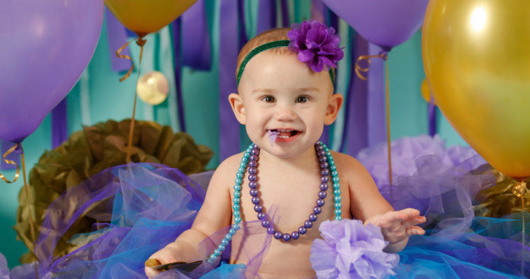 Mermaid Themed. First Birthday. Cake Smash. Photo Shoot.